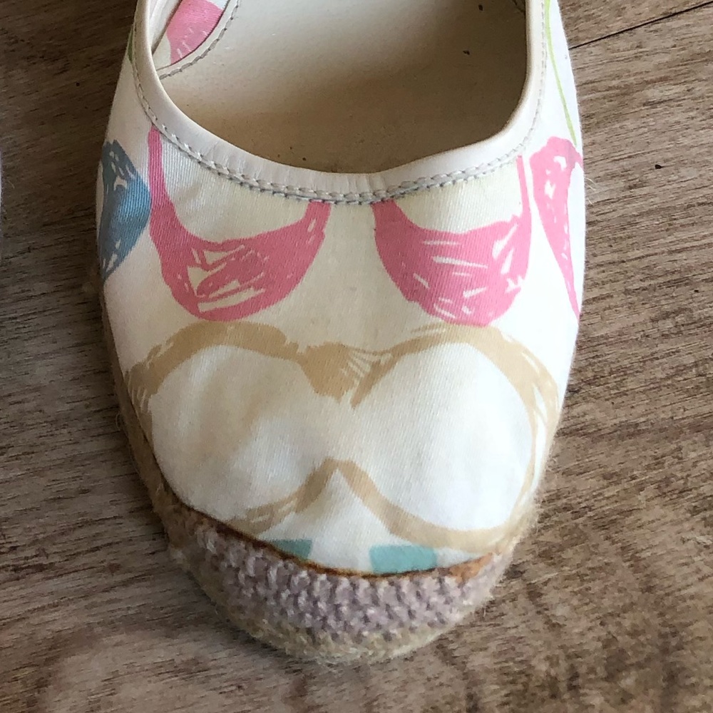 COACH🌷Espadrilles Cute Signature Ankle Tie Wedges - Picture 10 of 12